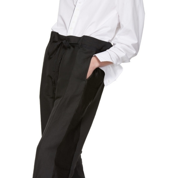 Ann Demeulemeester Black Linen and Silk Trousers size M (36) BNWT Missing Belt!! - Picture 4 of 15